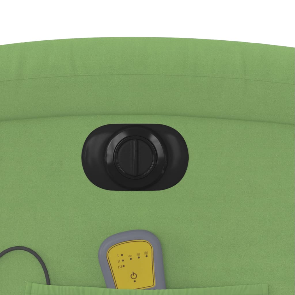 Poltrona Massaggiante Reclinante Elettrica Verde Chiaro Velluto - homemem39