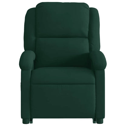 Poltrona Alzapersona Reclinabile Verde Scuro in Velluto | homemem39