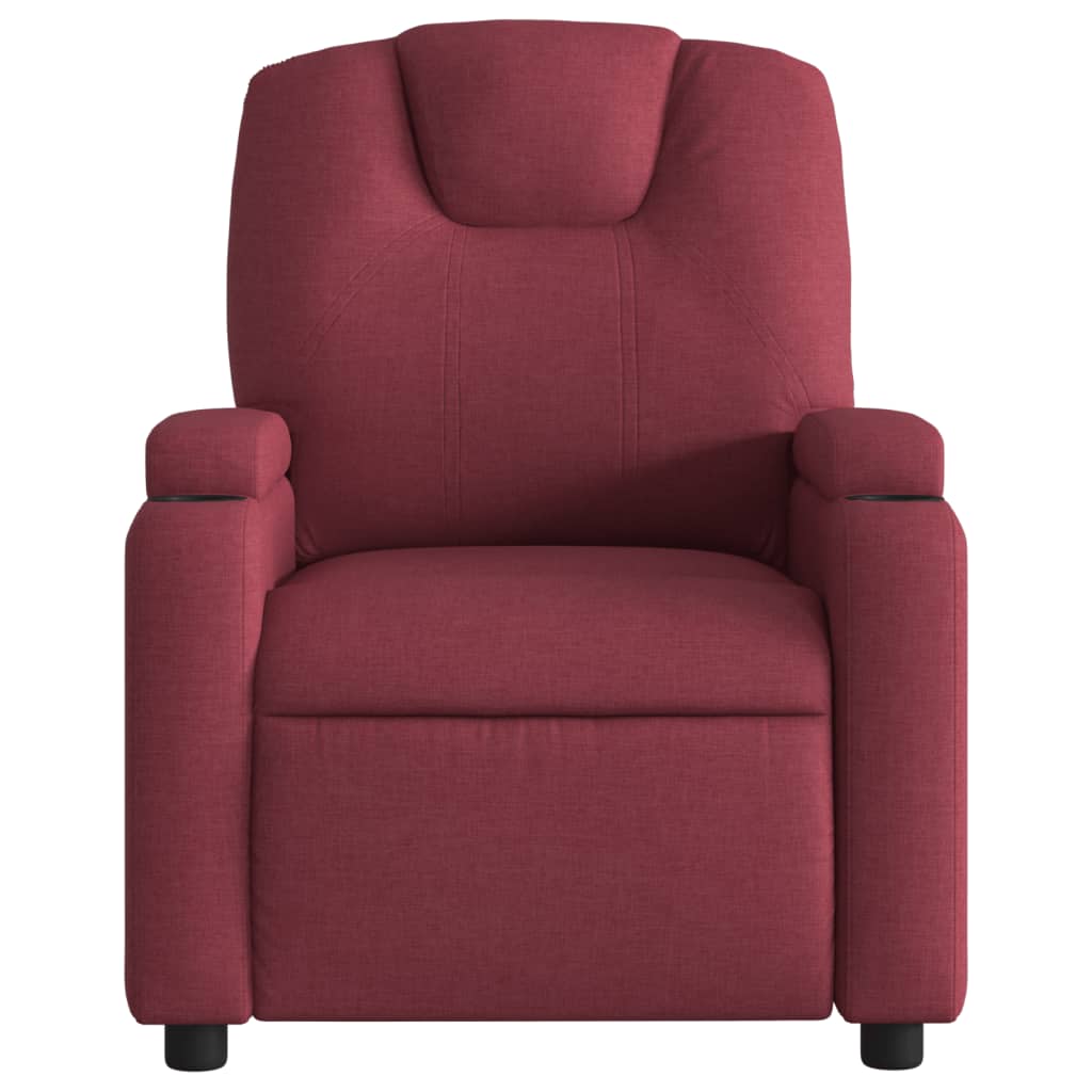 Poltrona Elettrica Reclinabile Rosso Vino in Tessuto | homemem39