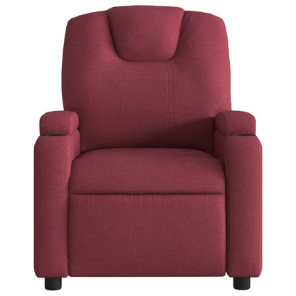 Poltrona Elettrica Reclinabile Rosso Vino in Tessuto | homemem39