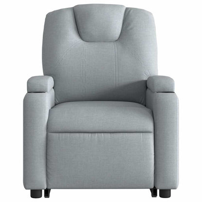 Poltrona Alzapersona Massaggi Reclinabile Grigio Chiaro Tessuto | homemem39