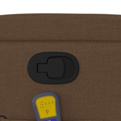 Poltrona Alzapersona Massaggiante Reclinabile Marrone Tessuto - homemem39