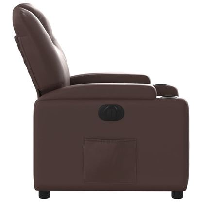 Poltrona Reclinabile Elettrica Marrone in Similpelle | homemem39