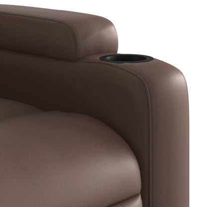 Poltrona Reclinabile Elettrica Marrone in Similpelle | homemem39