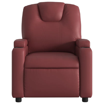 Poltrona Reclinabile Elettrica Rosso Vino in Similpelle | homemem39