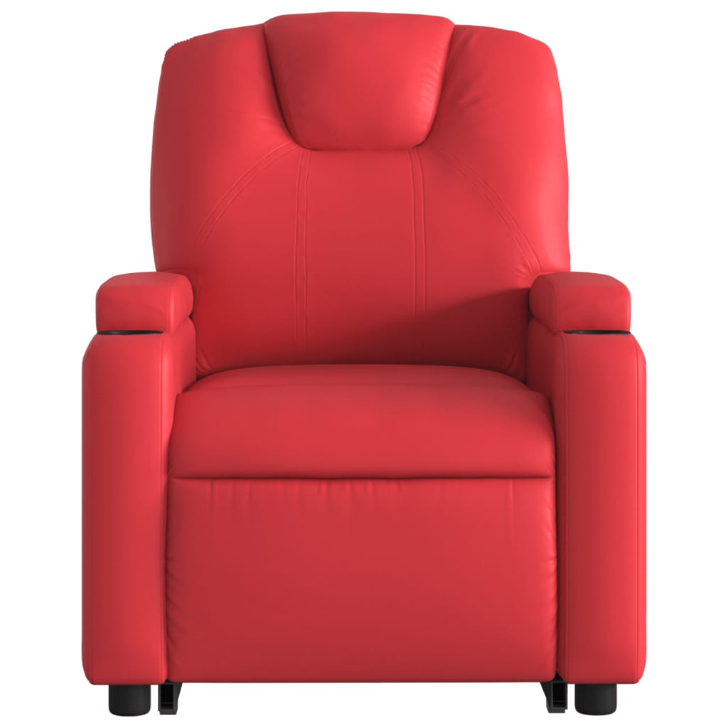 Poltrona Alzapersona Reclinabile Rosso in Similpelle | homemem39