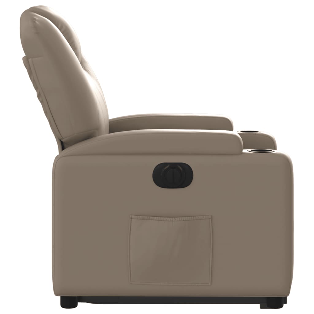 Poltrona Alzapersona Reclinante Elettrica Cappuccino Similpelle | homemem39