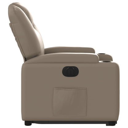 Poltrona Alzapersona Reclinante Elettrica Cappuccino Similpelle | homemem39