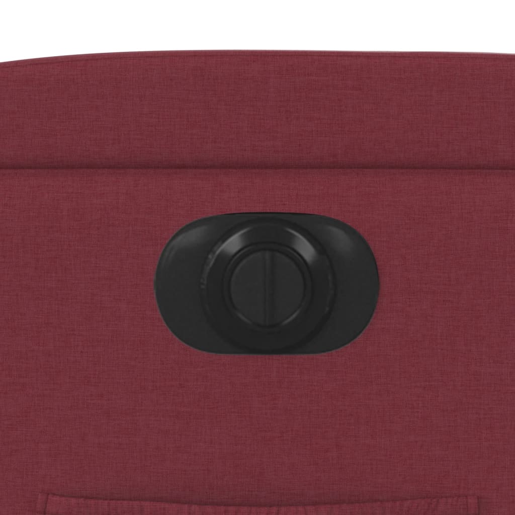 Poltrona Elettrica Reclinabile Rosso Vino in Tessuto - homemem39