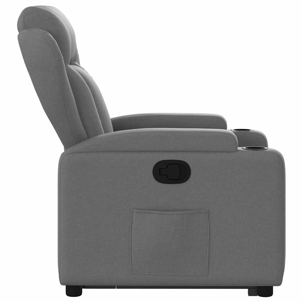 Poltrona Alzapersona Reclinabile Grigio Scuro in Tessuto | homemem39
