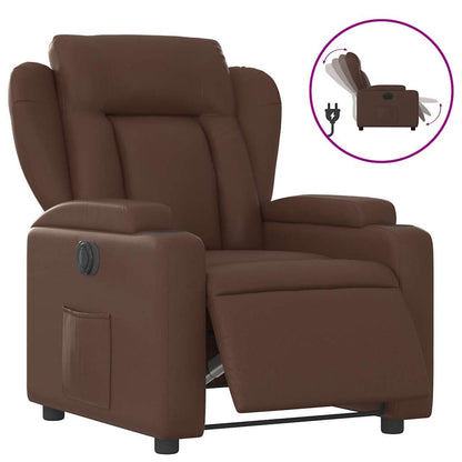 Poltrona Reclinabile Elettrica Marrone in Similpelle | homemem39