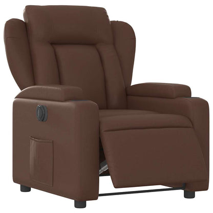 Poltrona Reclinabile Elettrica Marrone in Similpelle | homemem39