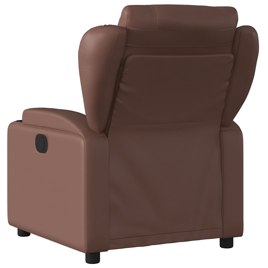 Poltrona Reclinabile Elettrica Marrone in Similpelle | homemem39