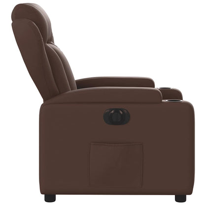 Poltrona Reclinabile Elettrica Marrone in Similpelle | homemem39