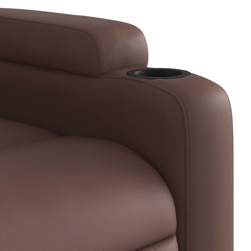 Poltrona Reclinabile Elettrica Marrone in Similpelle | homemem39