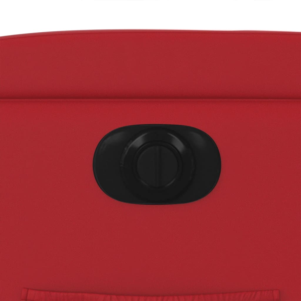 Poltrona Reclinabile Elettrica Rossa in Similpelle - homemem39