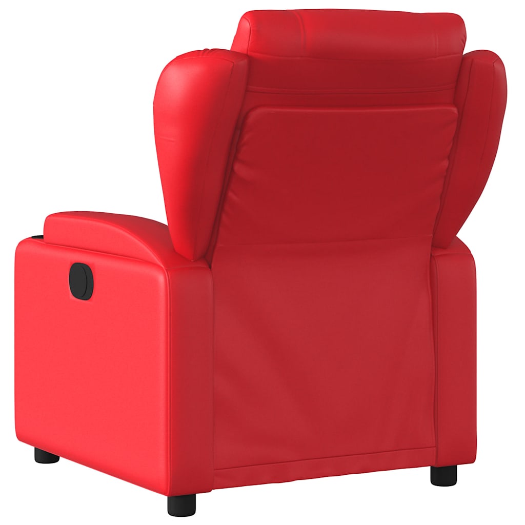Poltrona Massaggio Elettrica Reclinabile Rosso Similpelle | homemem39