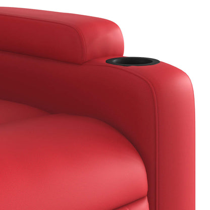 Poltrona Massaggio Elettrica Reclinabile Rosso Similpelle | homemem39