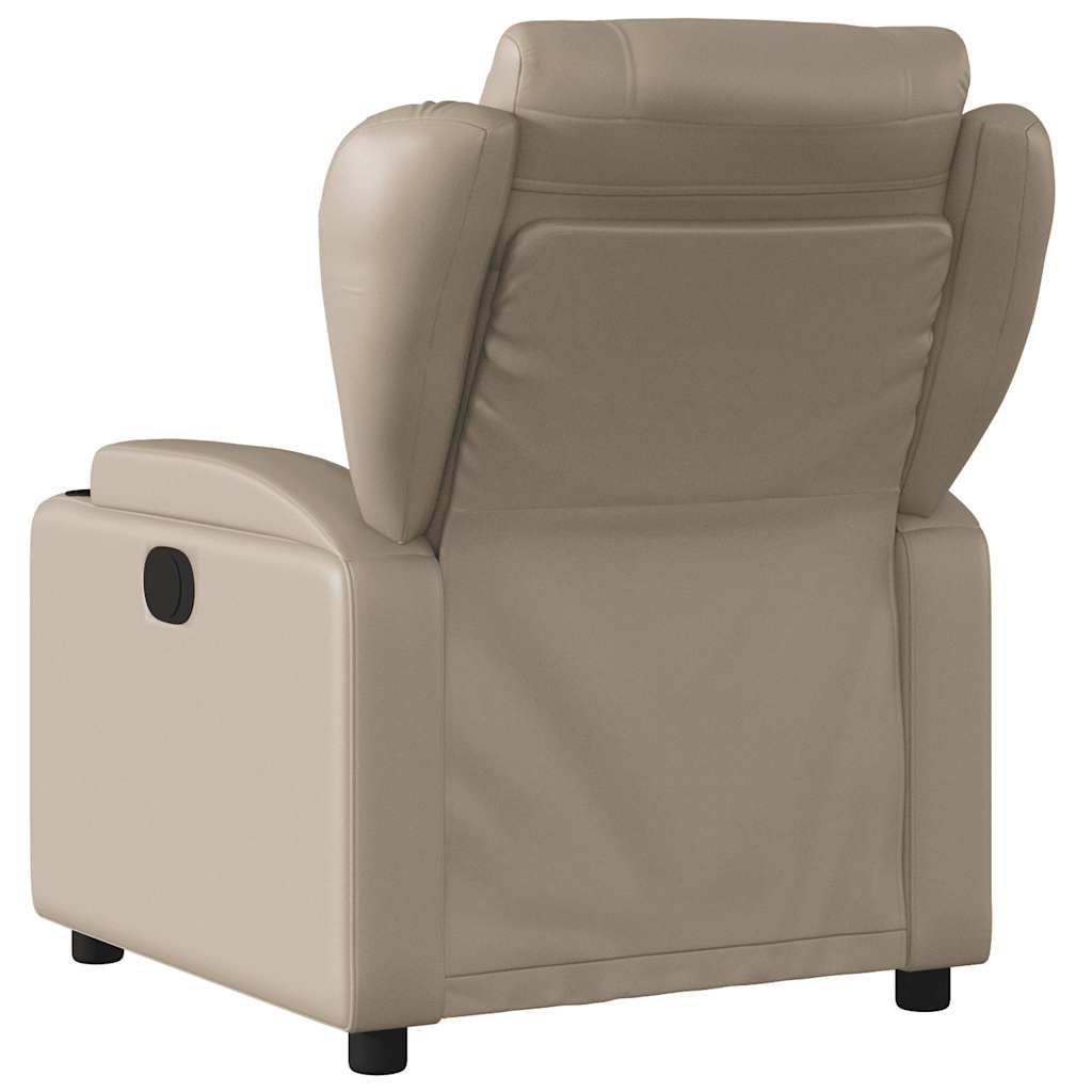 Poltrona Reclinabile Massaggio Elettrica Cappuccino Similpelle | homemem39