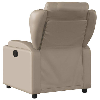 Poltrona Reclinabile Massaggio Elettrica Cappuccino Similpelle | homemem39
