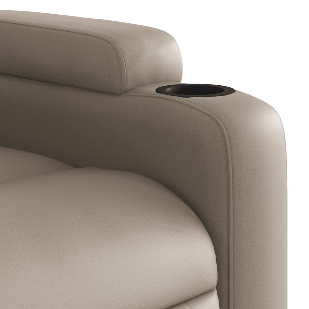 Poltrona Reclinabile Massaggio Elettrica Cappuccino Similpelle | homemem39