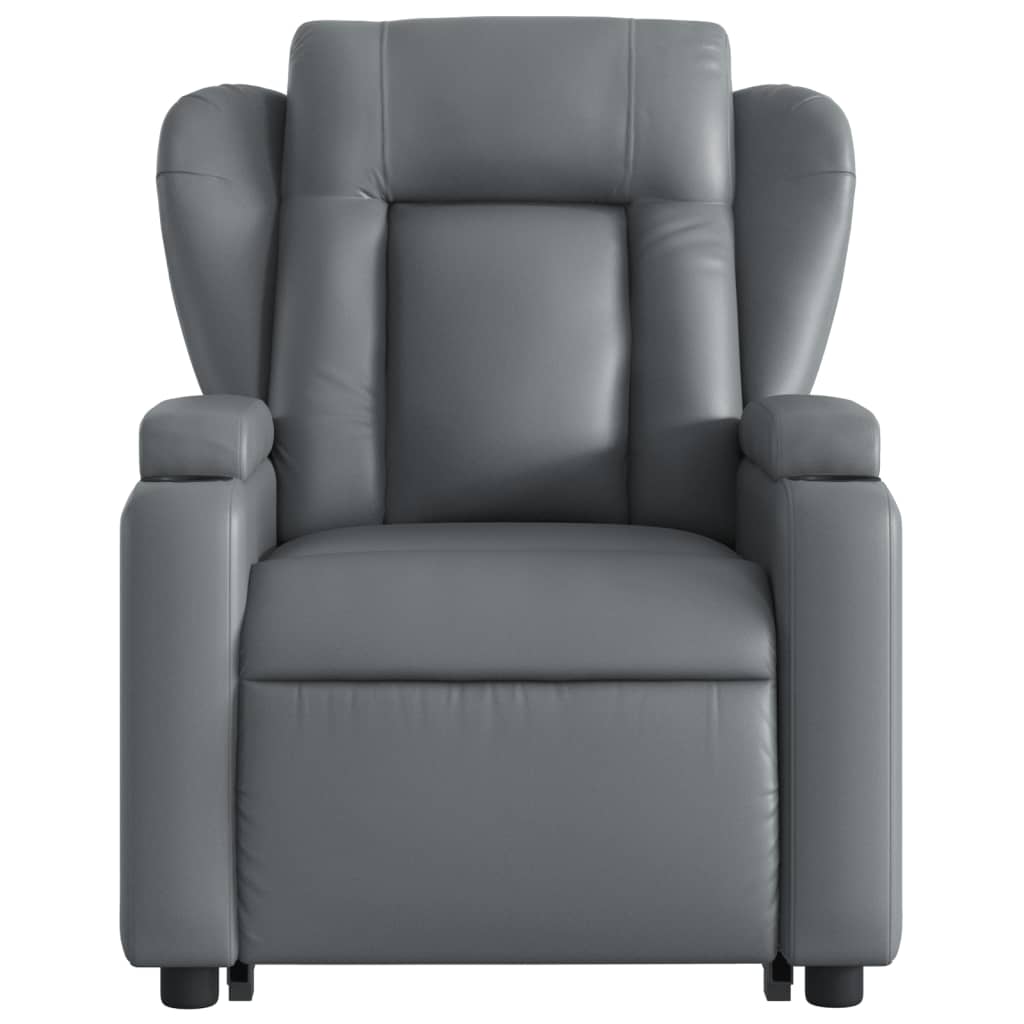 Poltrona Alzapersona Reclinabile Grigio in Similpelle | homemem39