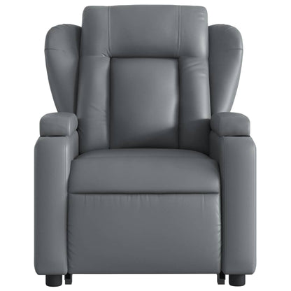 Poltrona Alzapersona Reclinabile Grigio in Similpelle | homemem39