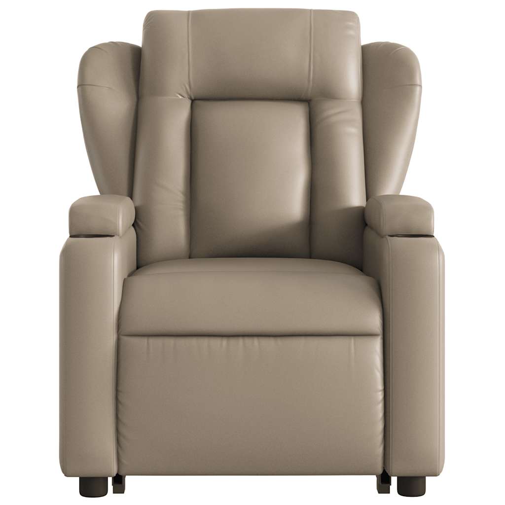Poltrona Alzapersona Massaggio Elettrica Cappuccino Similpelle | homemem39
