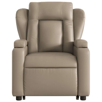 Poltrona Alzapersona Massaggio Elettrica Cappuccino Similpelle | homemem39