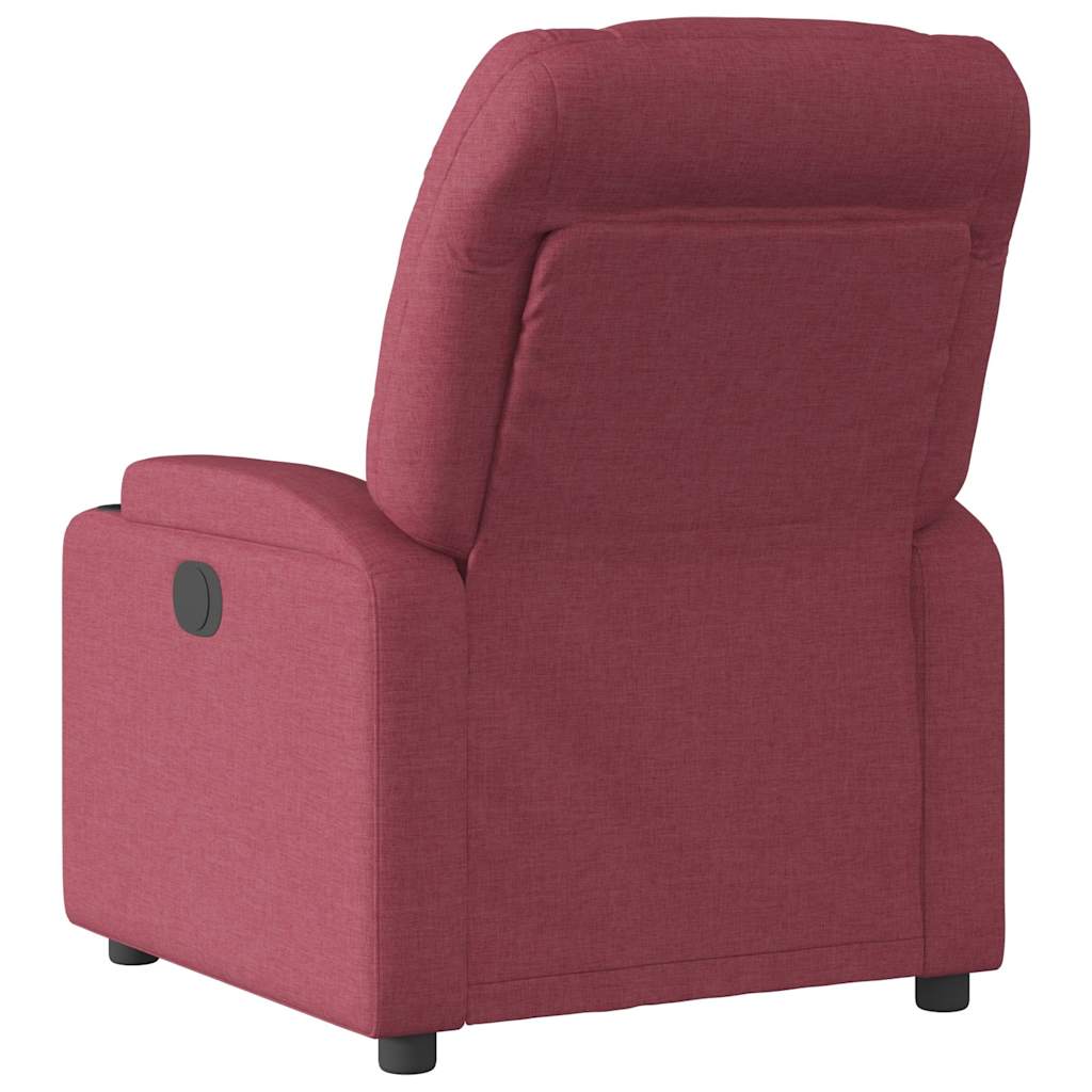 Poltrona Elettrica Reclinabile Rosso Vino in Tessuto | homemem39