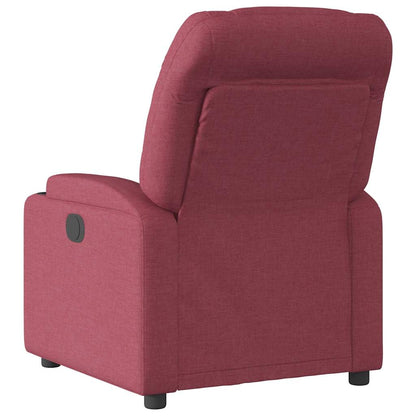 Poltrona Elettrica Reclinabile Rosso Vino in Tessuto | homemem39