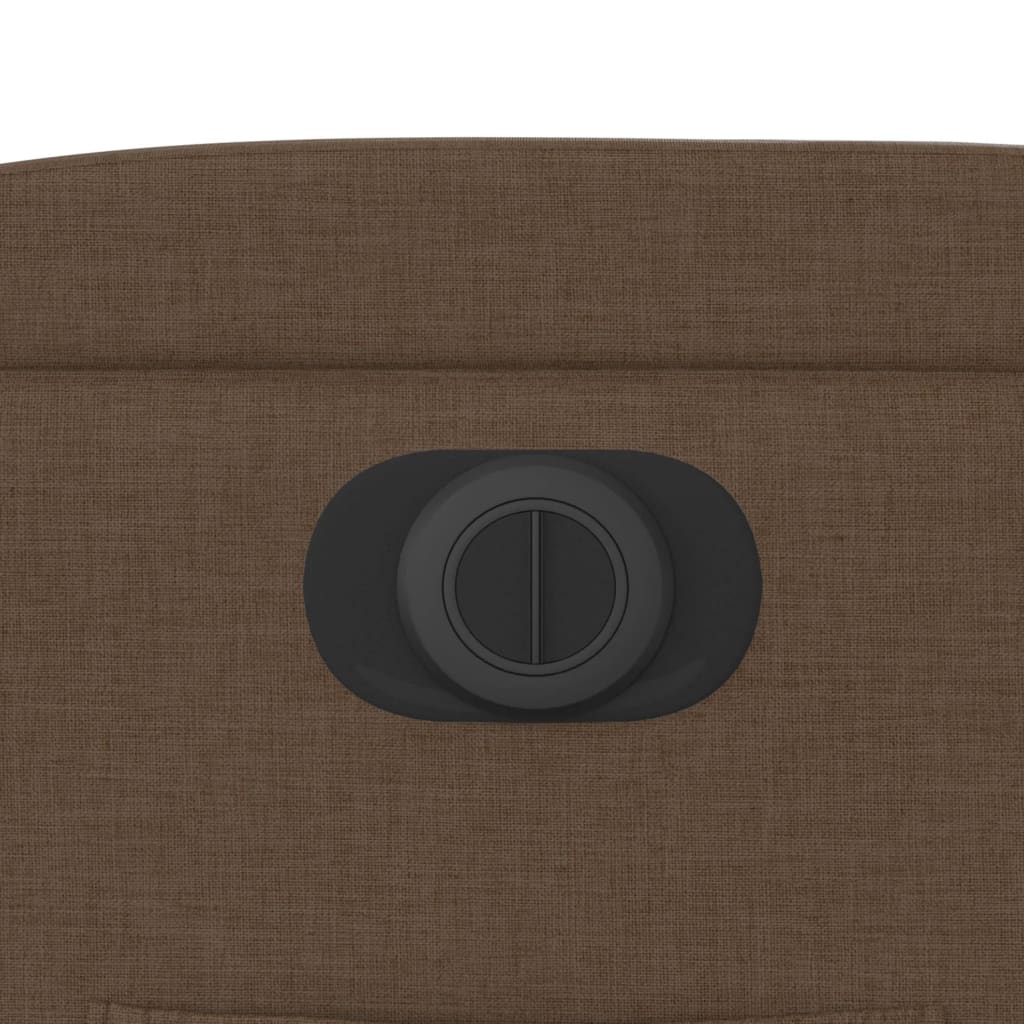 Poltrona Elettrica Reclinabile Marrone in Tessuto - homemem39