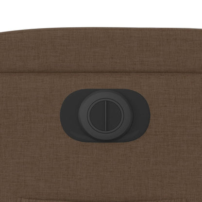 Poltrona Elettrica Reclinabile Marrone in Tessuto - homemem39