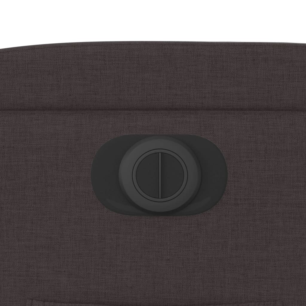 Poltrona Elettrica Reclinabile Marrone Scuro in Tessuto - homemem39