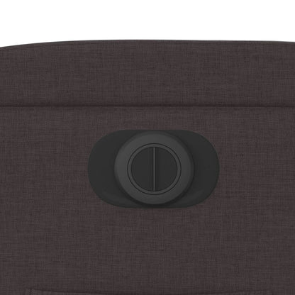 Poltrona Elettrica Reclinabile Marrone Scuro in Tessuto - homemem39