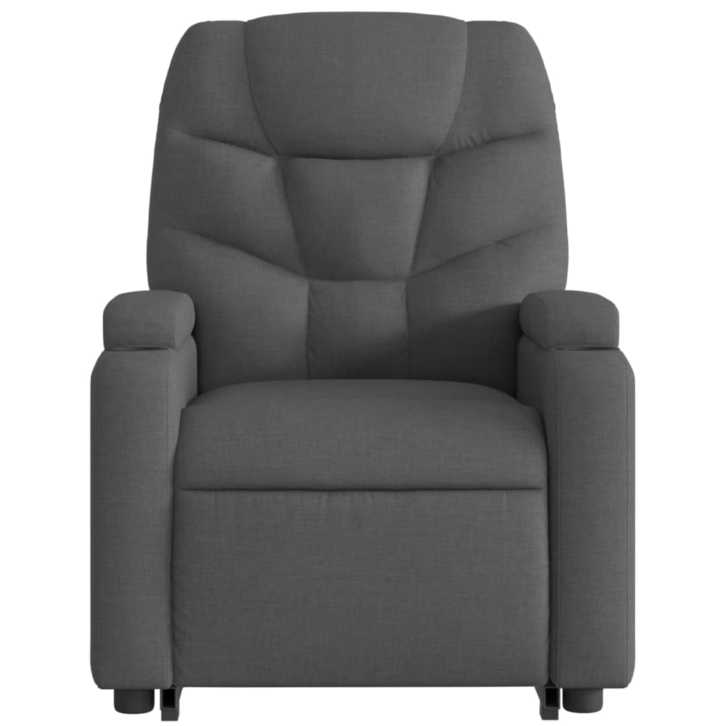 Poltrona Alzapersona Massaggi Reclinabile Grigio Scuro Tessuto | homemem39