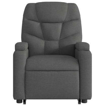 Poltrona Alzapersona Massaggi Reclinabile Grigio Scuro Tessuto | homemem39