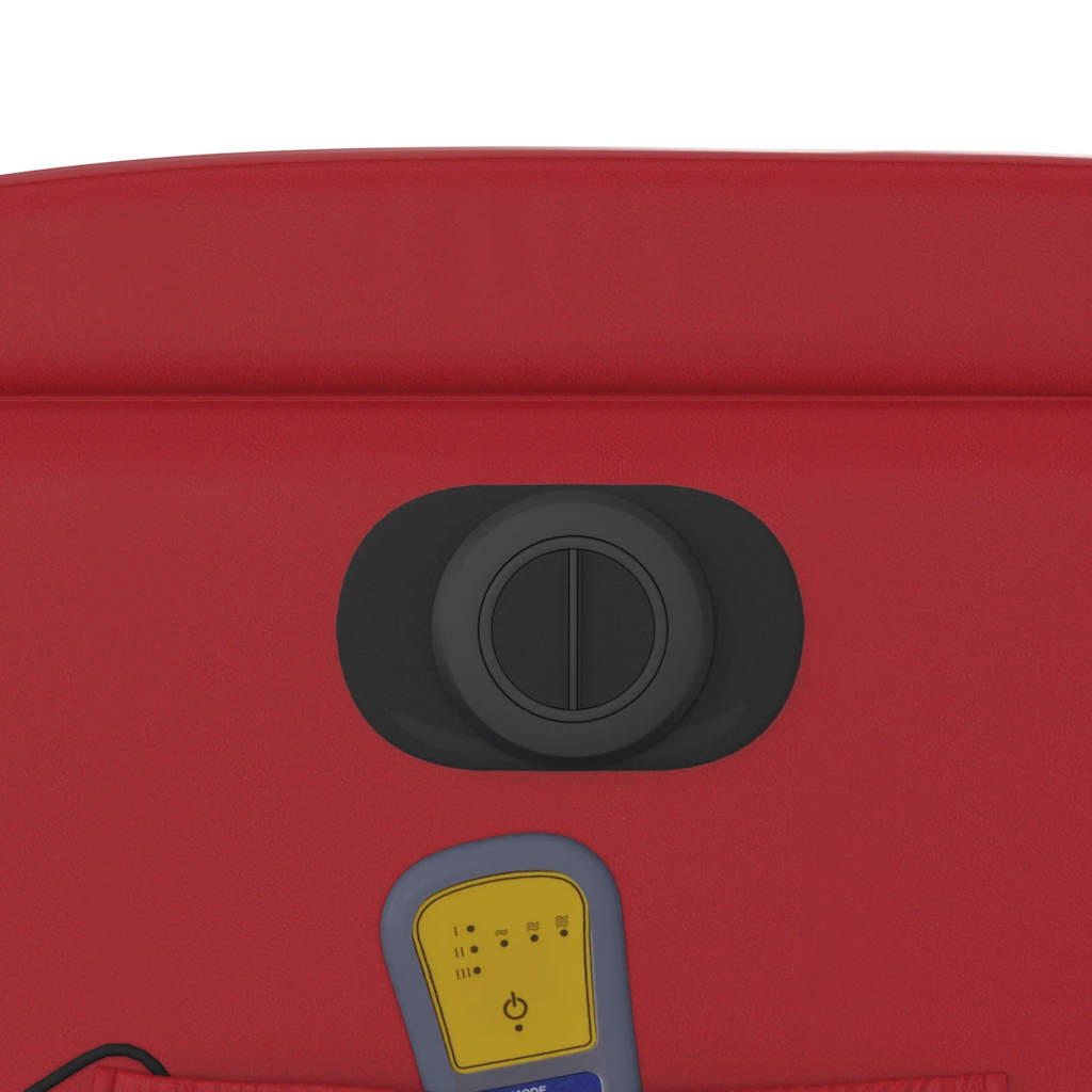 Poltrona Massaggio Elettrica Reclinabile Rosso Similpelle - homemem39