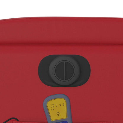 Poltrona Massaggio Elettrica Reclinabile Rosso Similpelle - homemem39