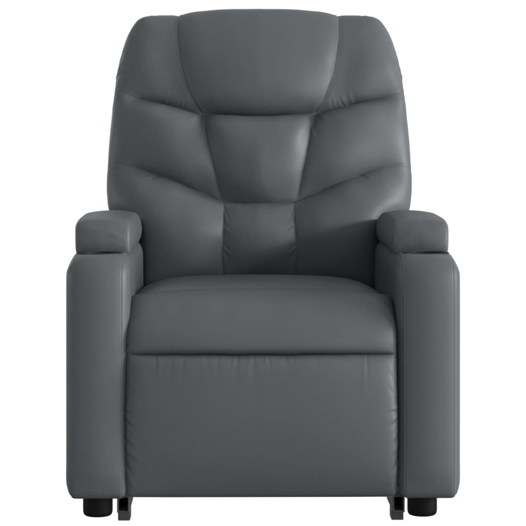 Poltrona Alzapersona Reclinabile Grigio in Similpelle | homemem39
