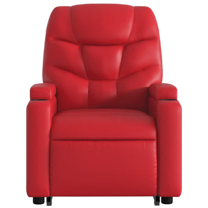 Poltrona Alzapersona Reclinabile Rosso in Similpelle | homemem39