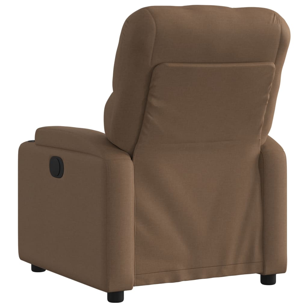 Poltrona Elettrica Reclinabile Marrone in Tessuto | homemem39