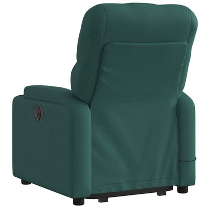 Poltrona Alzapersona Massaggiante Verde Scuro in Tessuto | homemem39