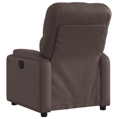Poltrona Reclinabile Elettrica Marrone in Similpelle | homemem39