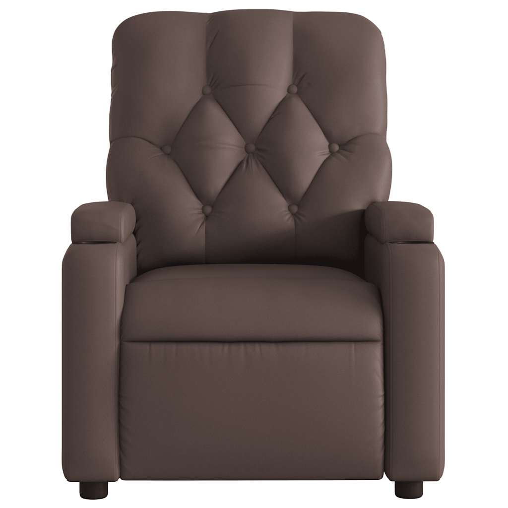 Poltrona Reclinabile Elettrica Marrone in Similpelle | homemem39