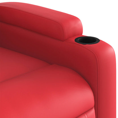 Poltrona Reclinabile Elettrica Rossa in Similpelle | homemem39
