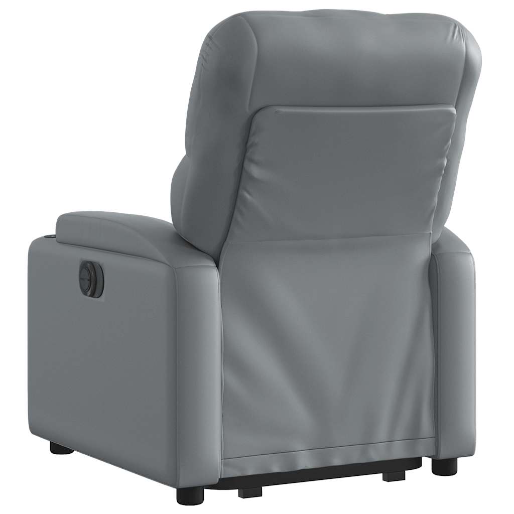 Poltrona Alzapersona Reclinabile Grigio in Similpelle | homemem39