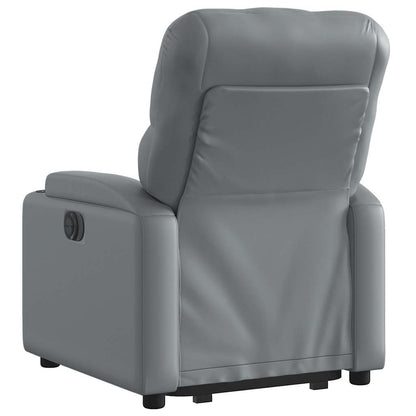 Poltrona Alzapersona Reclinabile Grigio in Similpelle | homemem39