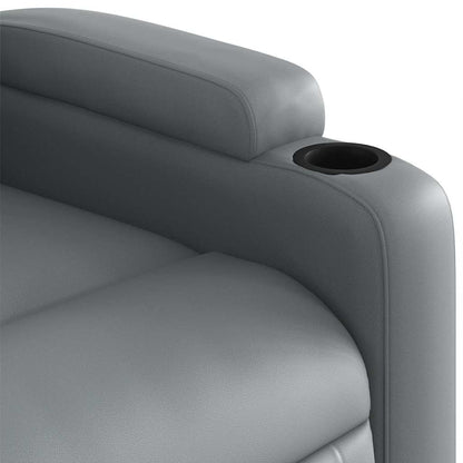 Poltrona Alzapersona Reclinabile Grigio in Similpelle | homemem39
