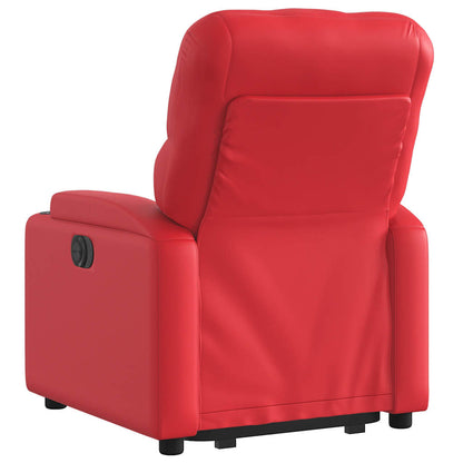 Poltrona Alzapersona Reclinabile Rosso in Similpelle | homemem39